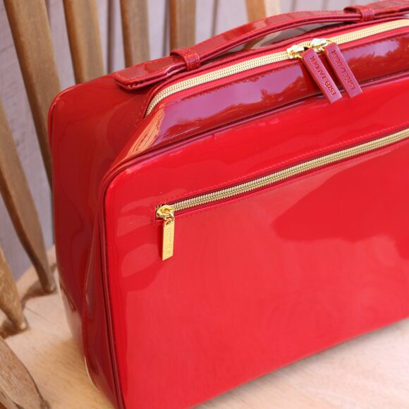Estee Lauder Make Up Bag Red Case Cosmetic Bag - Picture 7 of 15